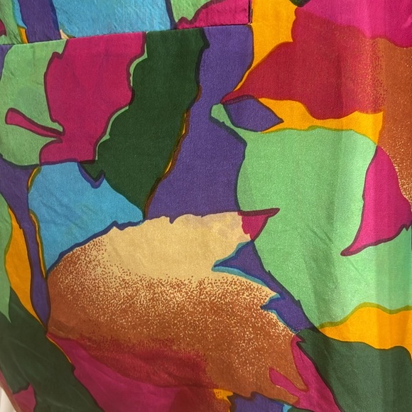 Colourful vintage CAROLHORN 100% silk jacket - Picture 8 of 9